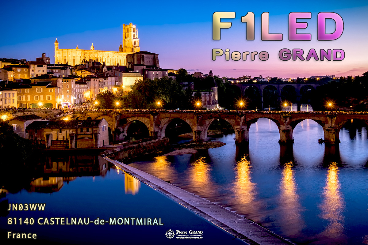 QSL Card F1LED Version 1 - Classic Design